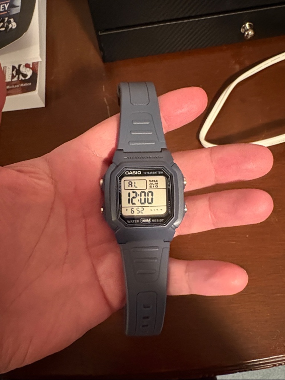Casio Digital Watch with Blue Resin Band